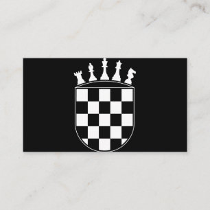 Chess Player Gifts for Croats  Croatian Flag Chess Business Card