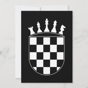 Chess Player Gifts for Croats Croatian Flag Chess Invitation