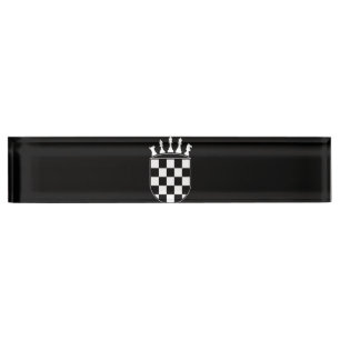 Chess Player Gifts for Croats Croatian Flag Chess Nameplate