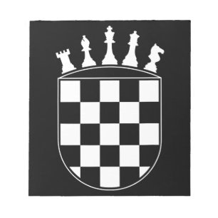 Chess Player Gifts for Croats Croatian Flag Chess Notepad