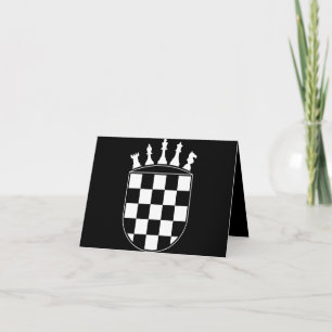 Chess Player Gifts for Croats  Croatian Flag Chess Thank You Card