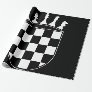 Chess Player Gifts for Croats Croatian Flag Chess Wrapping Paper