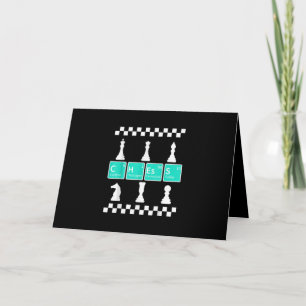 Chess Player Lover Periodic Table Funny Gift Men Card