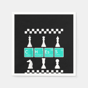 Chess Player Lover Periodic Table Funny Gift Men Napkin