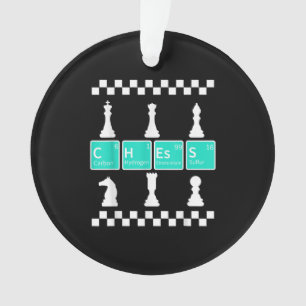 Chess Player Lover Periodic Table Funny Gift Men Ornament