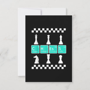 Chess Player Lover Periodic Table Funny Gift Men RSVP Card