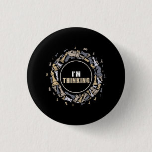 Chess Player Nerd Chess Lover Gift Chess 1 Inch Round Button