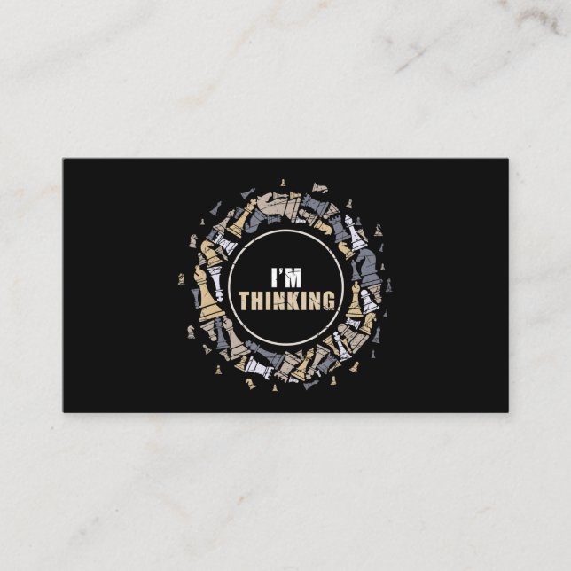Chess Player Nerd Chess Lover Gift Chess Business Card (Front)