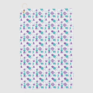 Chess Player Pieces - Party Art Pattern Golf Towel