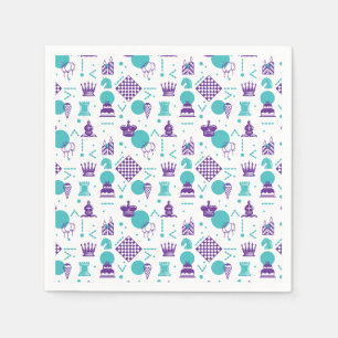 Chess Player Pieces - Party Art Pattern Napkin