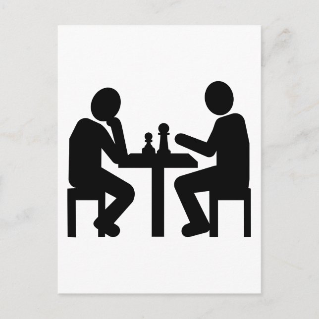 Chess player postcard (Front)
