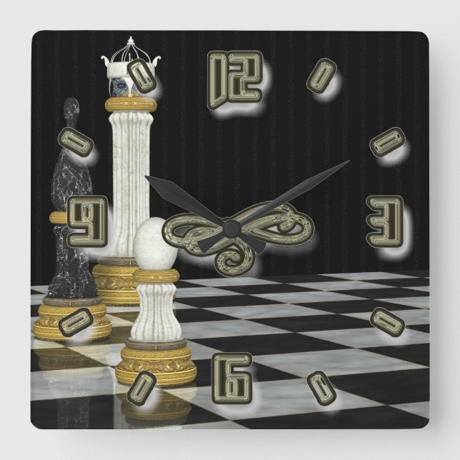Chess Player Wall Clock (Front)