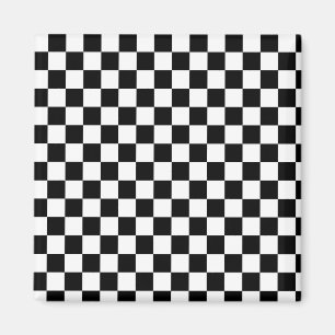 Chess players black and white magnet