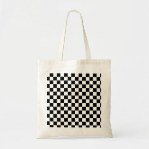 Chess players black and white tote bag