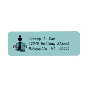 Chess Players Pieces Player Return address Labels
