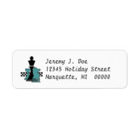 Chess Players Pieces Player Return address Labels