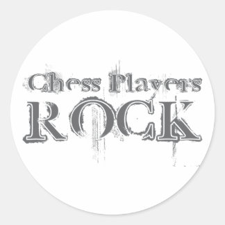 Chess Players Rock Classic Round Sticker