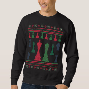 Chess Players Ugly Christmas Sweater King Queen
