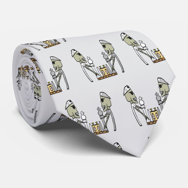 Chess Playing Tie (Rolled)