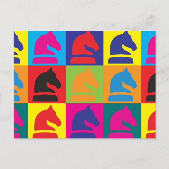 Chess Pop Art Postcard (Front)
