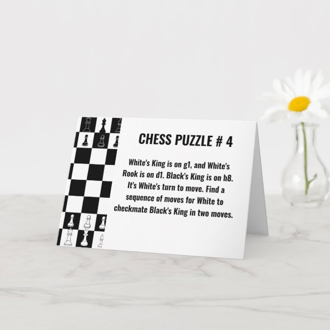 Chess Puzzle Greeting Cards - Game of Strategy (Small Plant)