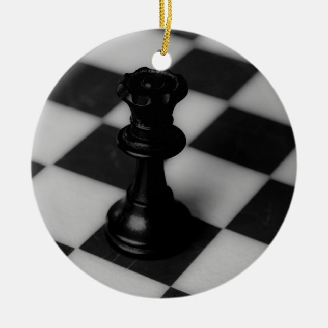 Chess queen ceramic ornament (Front)