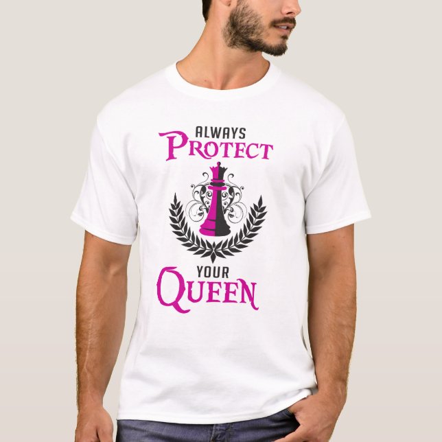 Chess Queen Chess Board Checkmate Board Funny Gift T-Shirt (Front)