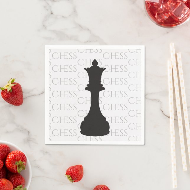 Chess Queen Classic Piece Modern Napkin (Insitu)