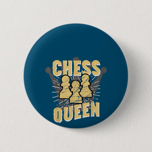 Chess Queen Kids & Women Gift 2 Inch Round Button