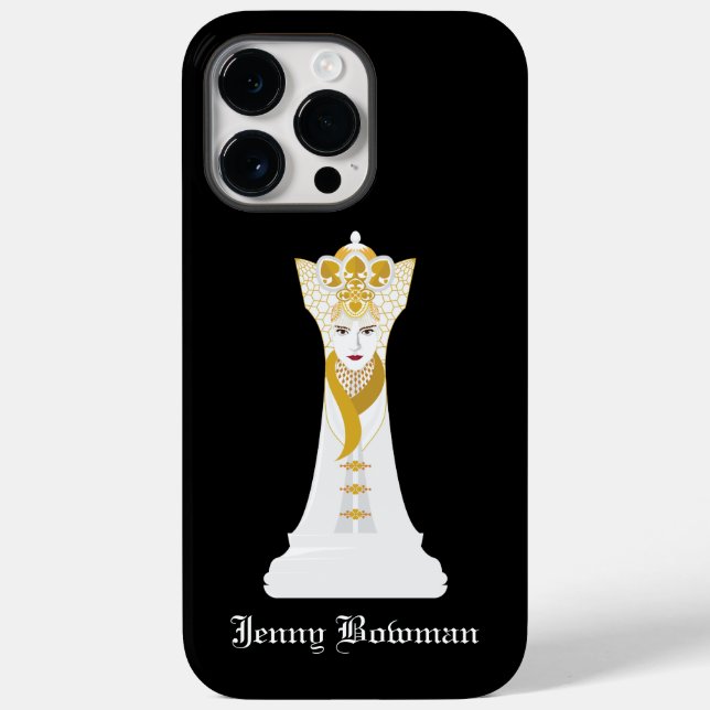 Chess queen / Personalized Name Case-Mate iPhone Case (Back)