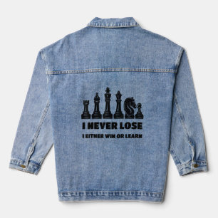Chess Quote  Chess Player And Chess Club  Denim Jacket
