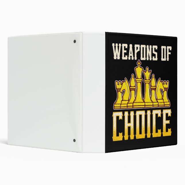 Chess Quote Weapons Of Choice Chess Team Player Binder (Background)