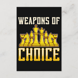 Chess Quote Weapons Of Choice Chess Team Player Enclosure Card