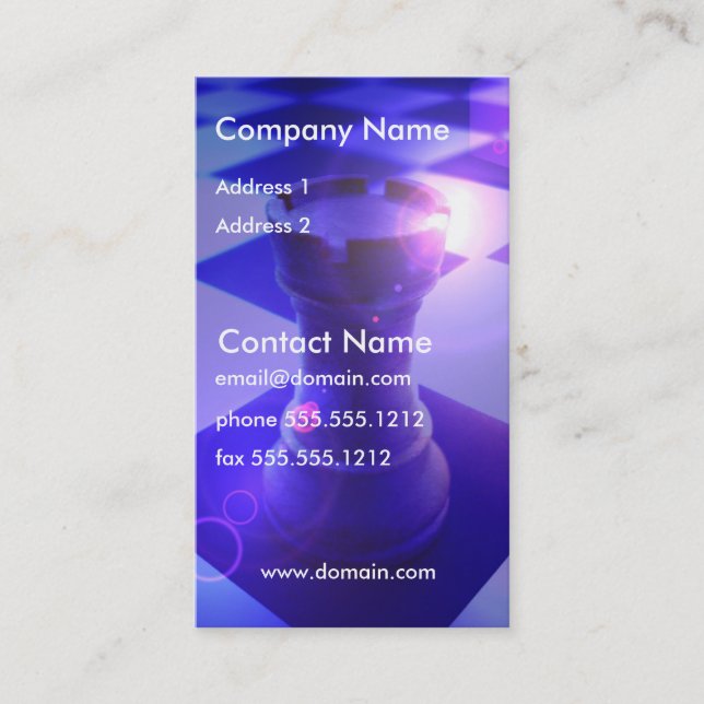 Chess Rook Business Card (Front)