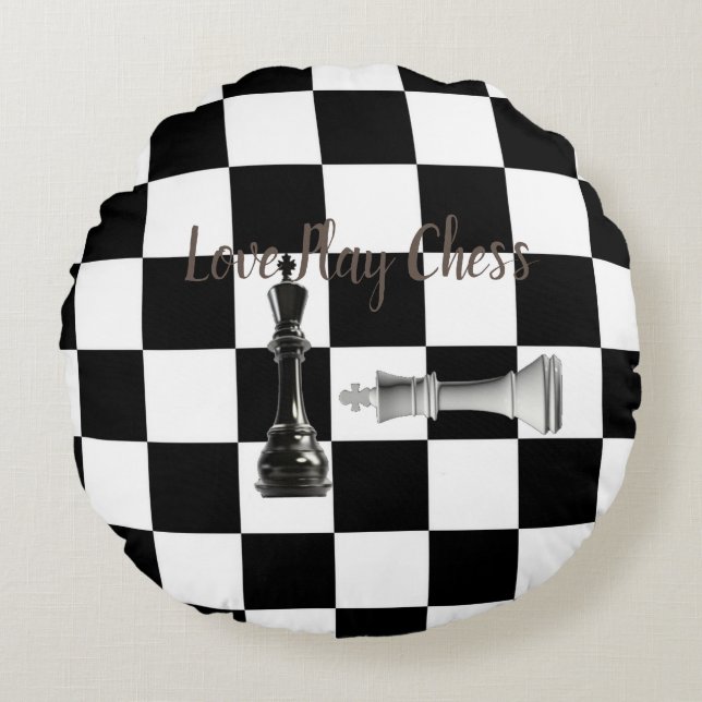 Chess   round pillow (Front)