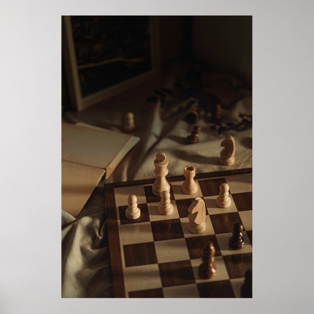 Chess school art photo poster (Front)