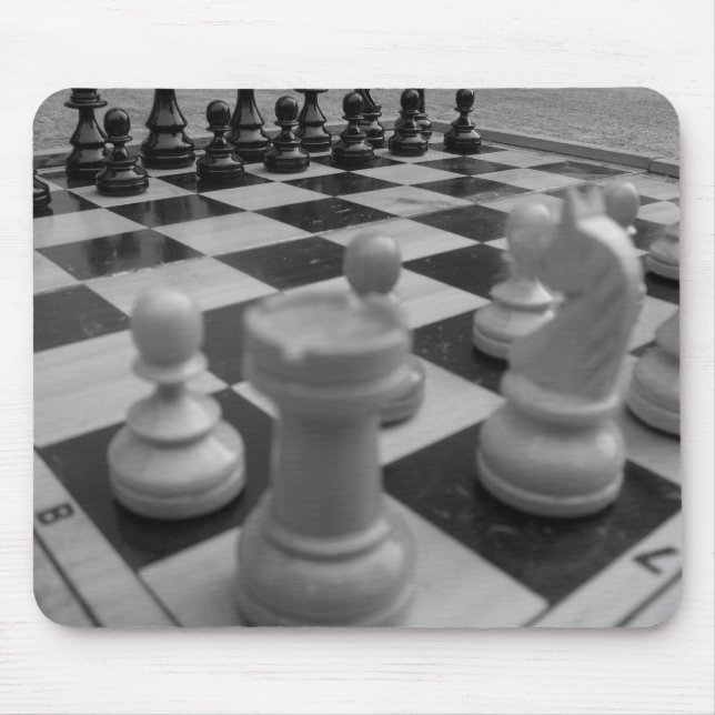 Chess set B&W Mouse Pad (Front)