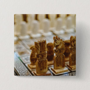 Chess set for sale, Khan el Khalili Bazaar, 2 Inch Square Button