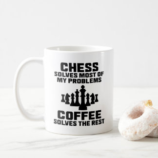 Chess Solves My Problems Funny Coffee Player Mug