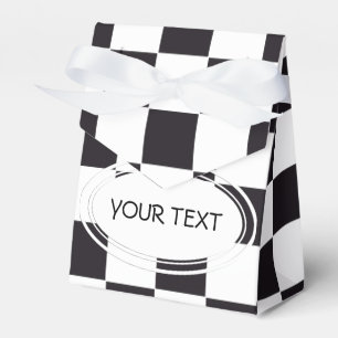 Chess Square Pattern - black + your background Favor Box