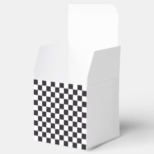 Chess Square Pattern - black + your background Favor Box