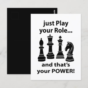 Chess Strategy Player Postcard