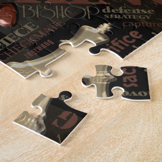 Chess Terms and Pieces Copper and Gold ID784 Jigsaw Puzzle (Side)