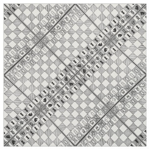Chess Theme Fabric
