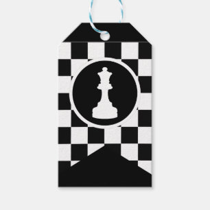 Chess Theme Gift Tags - Black & White Design