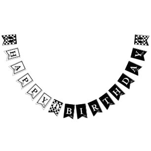 Chess Theme Happy Birthday Banners - Black & White