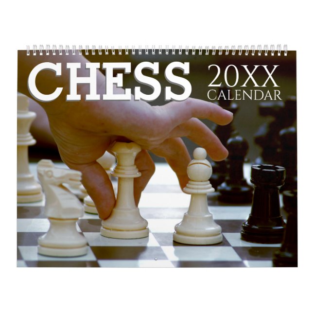Chess Themed 2026 Wall Calendar Gift (Cover)