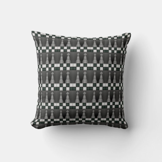 Chess-Themed  Throw Pillow (Front)