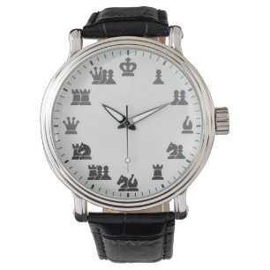 Chess Themed Wall Clock Watch