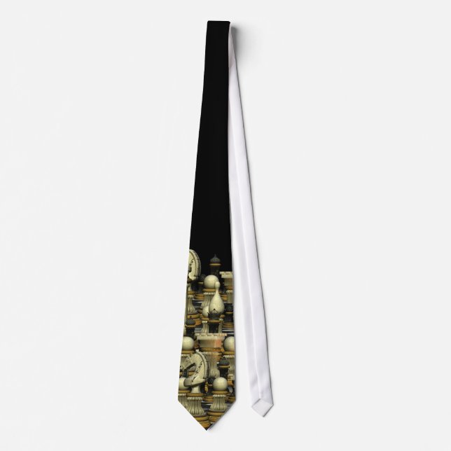 chess Tie with chess peaces (Front)